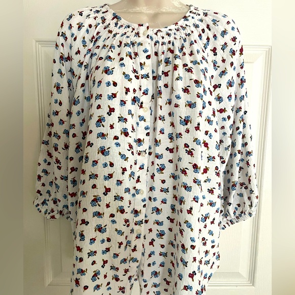 The Nines by HATCH Peasant Top Size Small - Picture 1 of 4